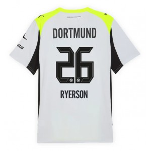 Borussia Dortmund Julian Ryerson #26 Jalkapallovaatteet Vieraspaita 2025-26 Lyhythihainen
